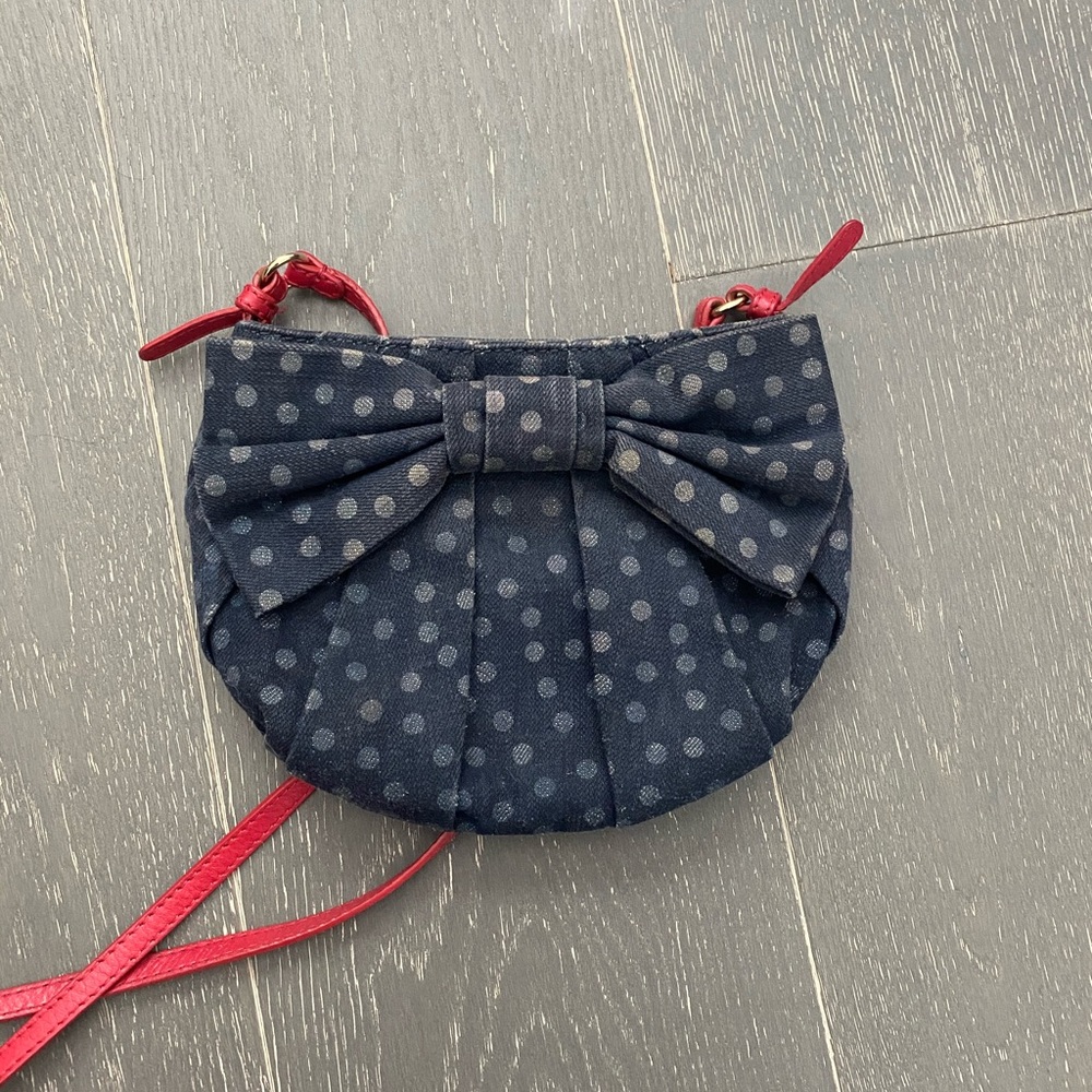 Red Valentino Denim Polka Dot Bag